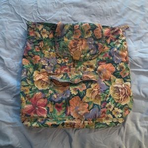 Vintage floral drawstring backpack